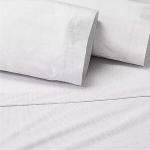 Hearth & Hand Cotton Micro Stripe Sheet Set - Railroad Grey (Queen)